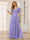 A-Line/Princess Tulle Long Bridesmaid Dresses with Sleeves