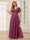A-Line/Princess Tulle Long Bridesmaid Dresses with Sleeves