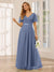 A-Line/Princess Tulle Long Bridesmaid Dresses with Sleeves