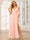 A-Line/Princess Spaghetti Straps V-Neck Long Bridesmaid Dresses with Split Side