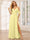 A-Line/Princess Spaghetti Straps V-Neck Long Bridesmaid Dresses with Split Side