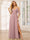 A-Line/Princess Spaghetti Straps V-Neck Long Bridesmaid Dresses with Split Side