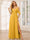 A-Line/Princess Spaghetti Straps V-Neck Long Bridesmaid Dresses with Split Side