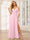 A-Line/Princess Spaghetti Straps V-Neck Long Bridesmaid Dresses with Split Side