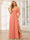 A-Line/Princess Spaghetti Straps V-Neck Long Bridesmaid Dresses with Split Side
