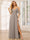 A-Line/Princess Spaghetti Straps V-Neck Long Bridesmaid Dresses with Split Side
