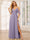 A-Line/Princess Spaghetti Straps V-Neck Long Bridesmaid Dresses with Split Side