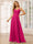 A-Line/Princess V-Neck Long Bridesmaid Dresses with Ruched