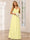 A-Line/Princess V-Neck Long Bridesmaid Dresses with Ruched
