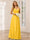 A-Line/Princess V-Neck Long Bridesmaid Dresses with Ruched