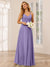 A-Line/Princess V-Neck Long Bridesmaid Dresses with Ruched