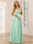 A-Line/Princess V-Neck Long Bridesmaid Dresses with Ruched