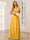 A-Line/Princess V-Neck Long Bridesmaid Dresses with Ruched