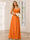 A-Line/Princess V-Neck Long Bridesmaid Dresses with Ruched