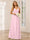 A-Line/Princess V-Neck Long Bridesmaid Dresses with Ruched