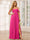 A-Line/Princess Spaghetti Straps Off-The-Shoulder Long Bridesmaid Dresses With Split Side