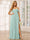 A-Line/Princess Spaghetti Straps Off-The-Shoulder Long Bridesmaid Dresses With Split Side