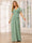 A-Line/Princess V-Neck Short Sleeves Long Bridesmaid Dresses with Sash