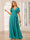 A-Line/Princess V-Neck Short Sleeves Long Bridesmaid Dresses with Sash