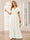 A-Line/Princess V-Neck Short Sleeves Long Bridesmaid Dresses with Sash