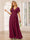 A-Line/Princess V-Neck Short Sleeves Long Bridesmaid Dresses with Sash