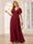 A-Line/Princess V-Neck Short Sleeves Long Bridesmaid Dresses with Sash