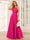 A-Line/Princess Halter Long Bridesmaid Dresses with Split Side
