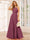 A-Line/Princess Halter Long Bridesmaid Dresses with Split Side