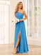 A-Line/Princess One-Shoulder Long Bridesmaid Dresses with Split Side