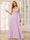 A-Line/Princess Spaghetti Straps V-Neck Long Bridesmaid Dresses with Split Side