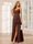 A-Line/Princess Spaghetti Straps V-Neck Long Bridesmaid Dresses with Split Side