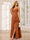 A-Line/Princess Spaghetti Straps V-Neck Long Bridesmaid Dresses with Split Side