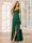 A-Line/Princess Spaghetti Straps V-Neck Long Bridesmaid Dresses with Split Side