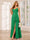 A-Line/Princess Spaghetti Straps V-Neck Long Bridesmaid Dresses with Split Side