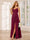 A-Line/Princess Spaghetti Straps V-Neck Long Bridesmaid Dresses with Split Side