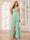 A-Line/Princess Spaghetti Straps V-Neck Long Bridesmaid Dresses with Split Side