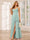 A-Line/Princess Spaghetti Straps V-Neck Long Bridesmaid Dresses with Split Side