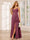 A-Line/Princess Spaghetti Straps V-Neck Long Bridesmaid Dresses with Split Side
