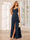 A-Line/Princess Spaghetti Straps V-Neck Long Bridesmaid Dresses with Split Side