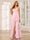 A-Line/Princess Spaghetti Straps V-Neck Long Bridesmaid Dresses with Split Side