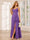 A-Line/Princess Spaghetti Straps V-Neck Long Bridesmaid Dresses with Split Side
