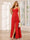 A-Line/Princess Spaghetti Straps V-Neck Long Bridesmaid Dresses with Split Side