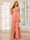 A-Line/Princess Spaghetti Straps V-Neck Long Bridesmaid Dresses with Split Side