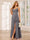 A-Line/Princess Spaghetti Straps V-Neck Long Bridesmaid Dresses with Split Side