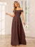 A-Line/Princess Off-the-Shoulder Long Bridesmaid Dresses with Applique