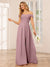 A-Line/Princess Off-the-Shoulder Long Bridesmaid Dresses with Applique