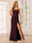 Sheath/Column Spaghetti Straps Long Bridesmaid Dresses with Split Side