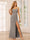 Sheath/Column Spaghetti Straps Long Bridesmaid Dresses with Split Side