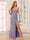 Sheath/Column Spaghetti Straps Long Bridesmaid Dresses with Split Side