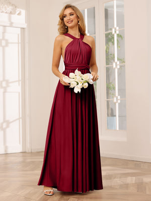 A-Line/Princess Convertible Infinity Long Bridesmaid Dresses A-Line/Princess Convertible Infinity Long Bridesmaid Dresses